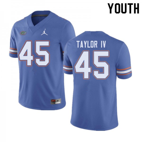 Jordan Brand Youth #45 Clifford Taylor IV Florida Gators College Football Jerseys Blue